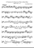 12 Fantasias for Transverse Flute without Bass TWV 40 2-13