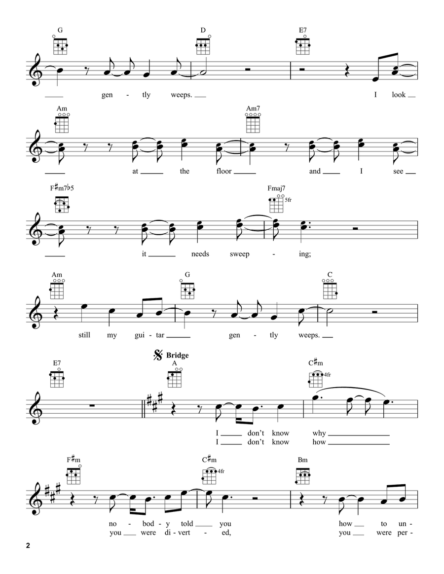 While My Guitar Gently Weeps Electric Guitar scores gallery preview page 2