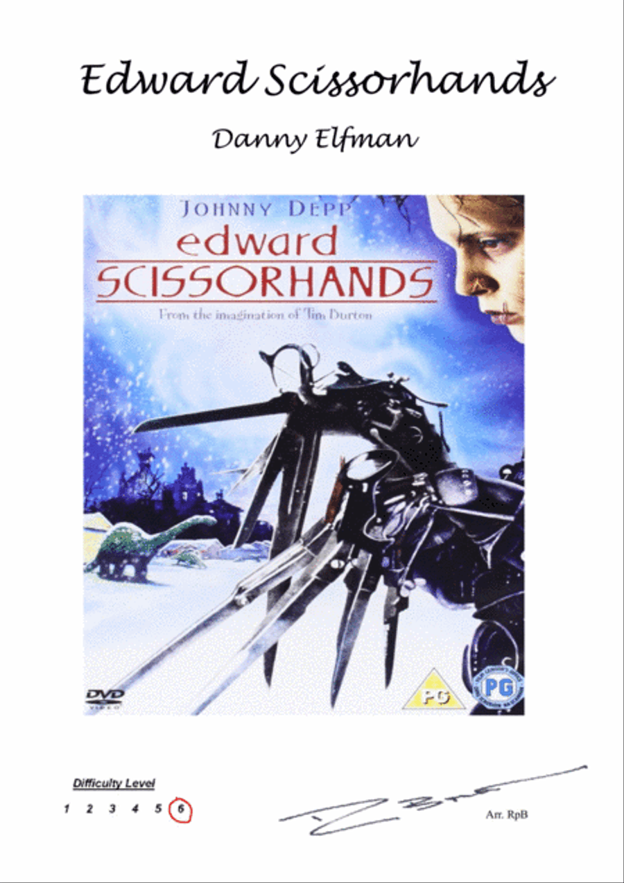 Edward Scissorhands Introduction (titles) Handbell Choir scores gallery preview page 1
