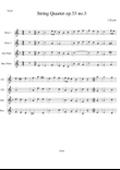 Joseph Haydn. String Quartet in C major 'The Bird', Op 33 No 3, movement 2