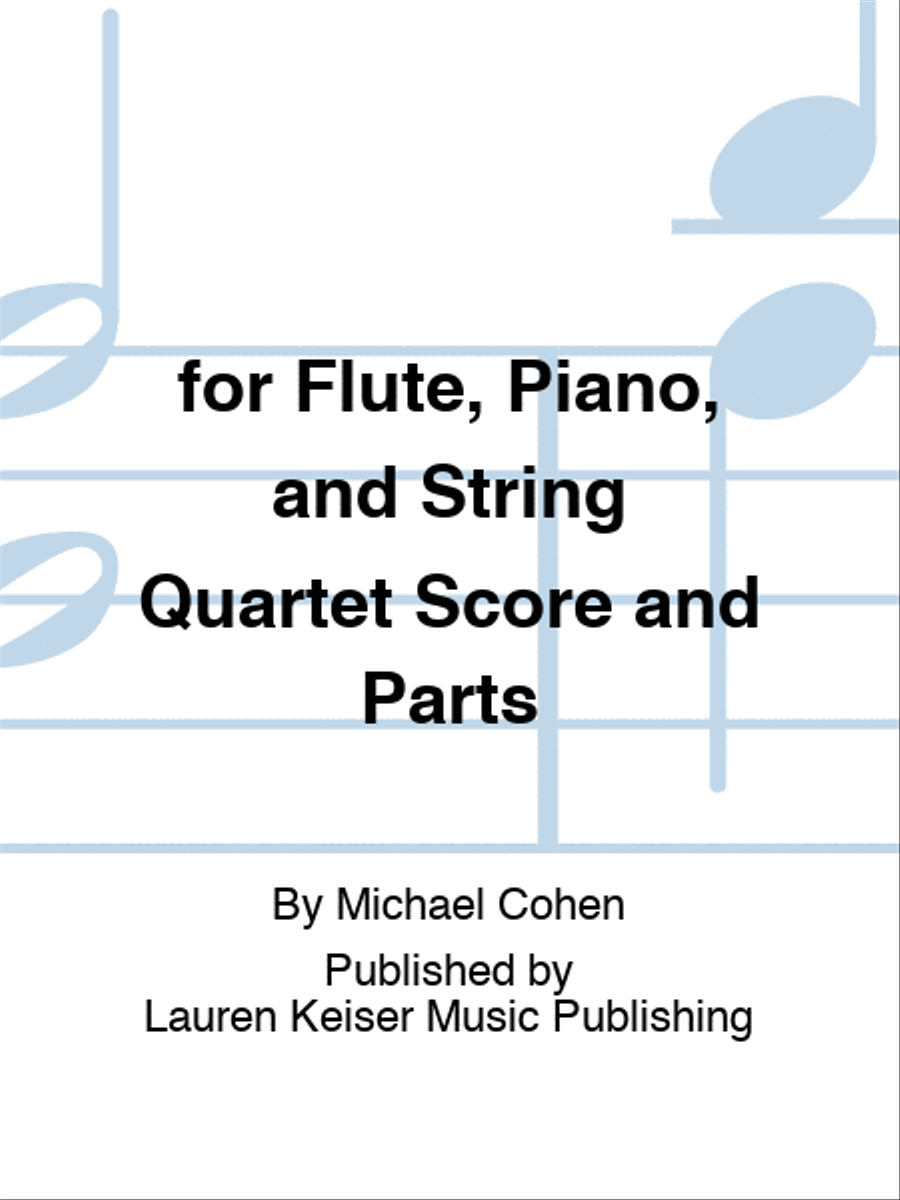 for Flute, Piano, and String Quartet Score and Parts Flute scores gallery preview page 1