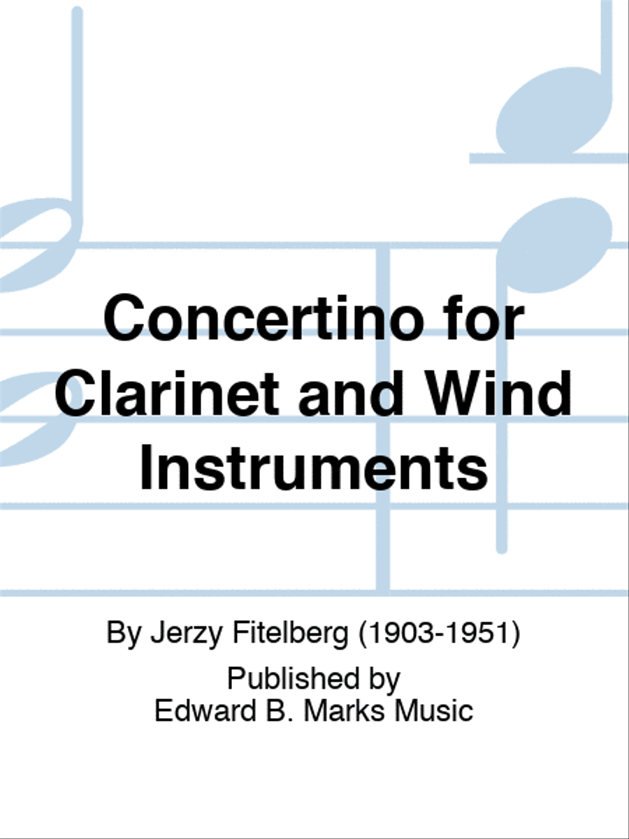 Concertino for Clarinet and Wind Instruments Clarinet scores gallery preview page 1