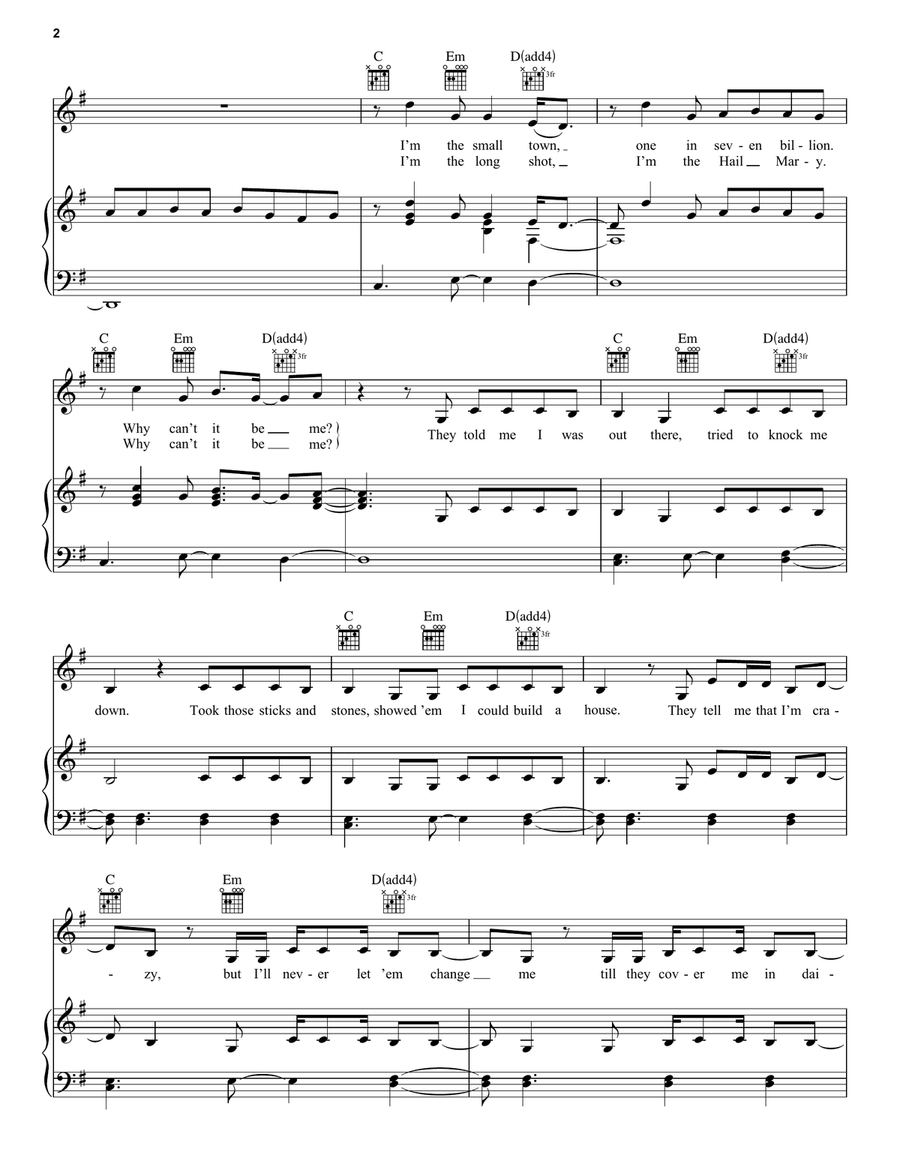 Daisies Daisies Piano, Vocal, Guitar scores gallery preview page 2