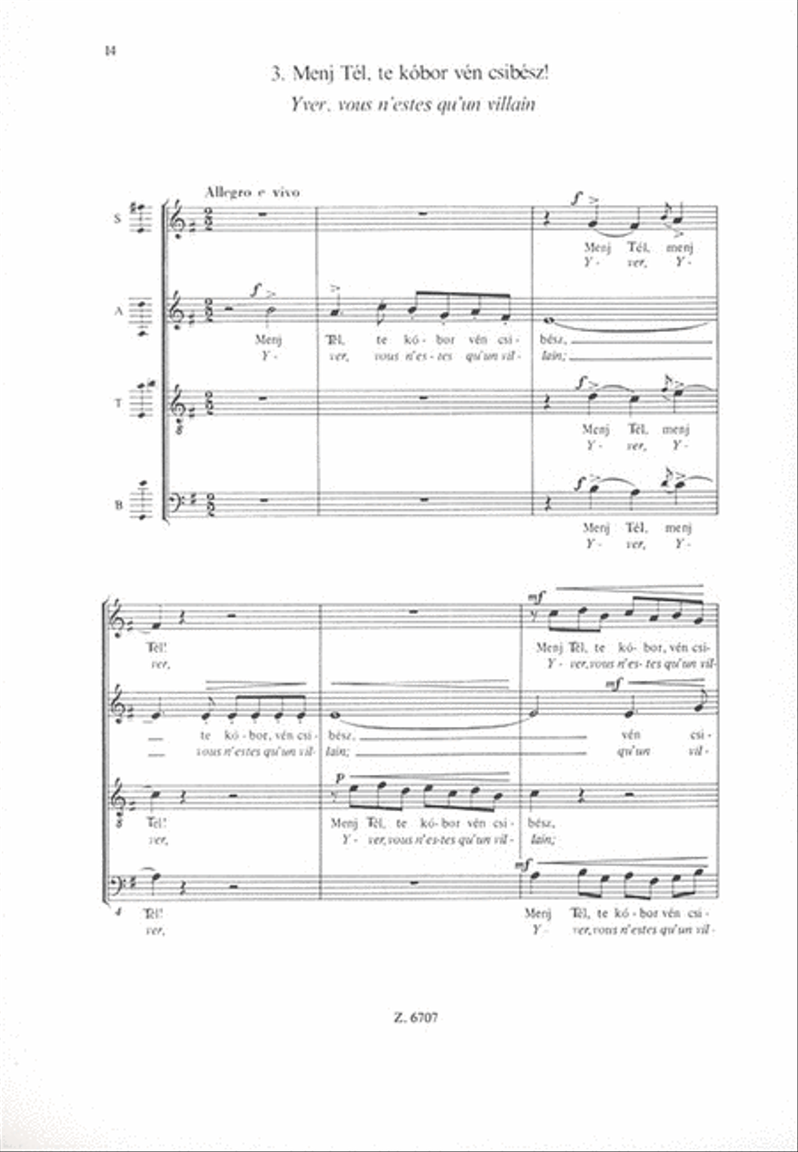 Három kórusdal Három kórusdal A Cappella scores gallery preview page 4