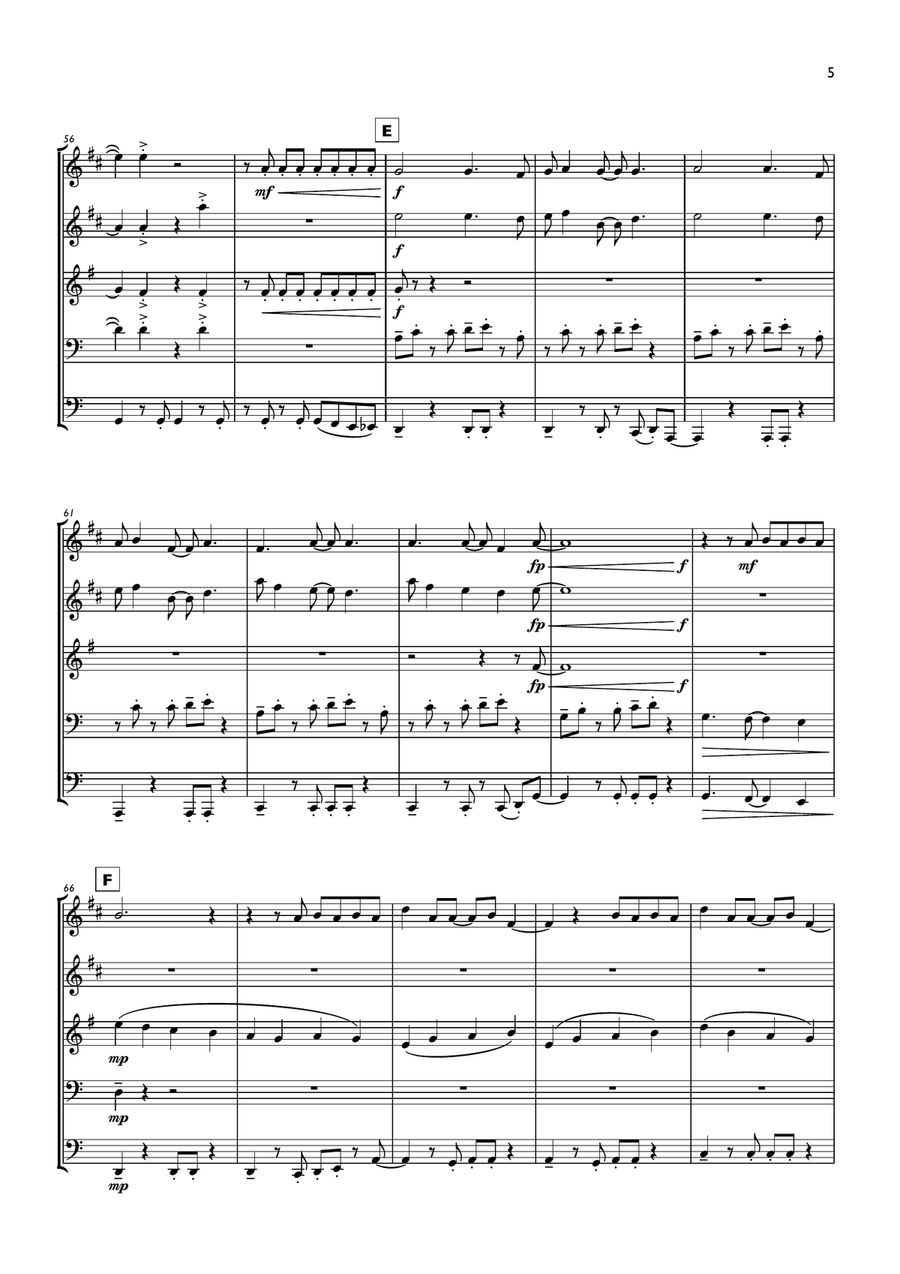 Blinding Lights Blinding Lights Brass Ensemble scores gallery preview page 5