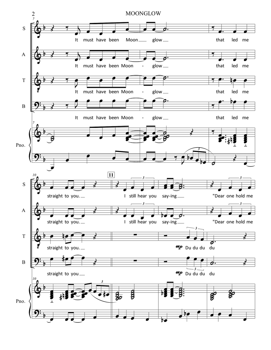 Moonglow Moonglow 4-Part scores gallery preview page 2