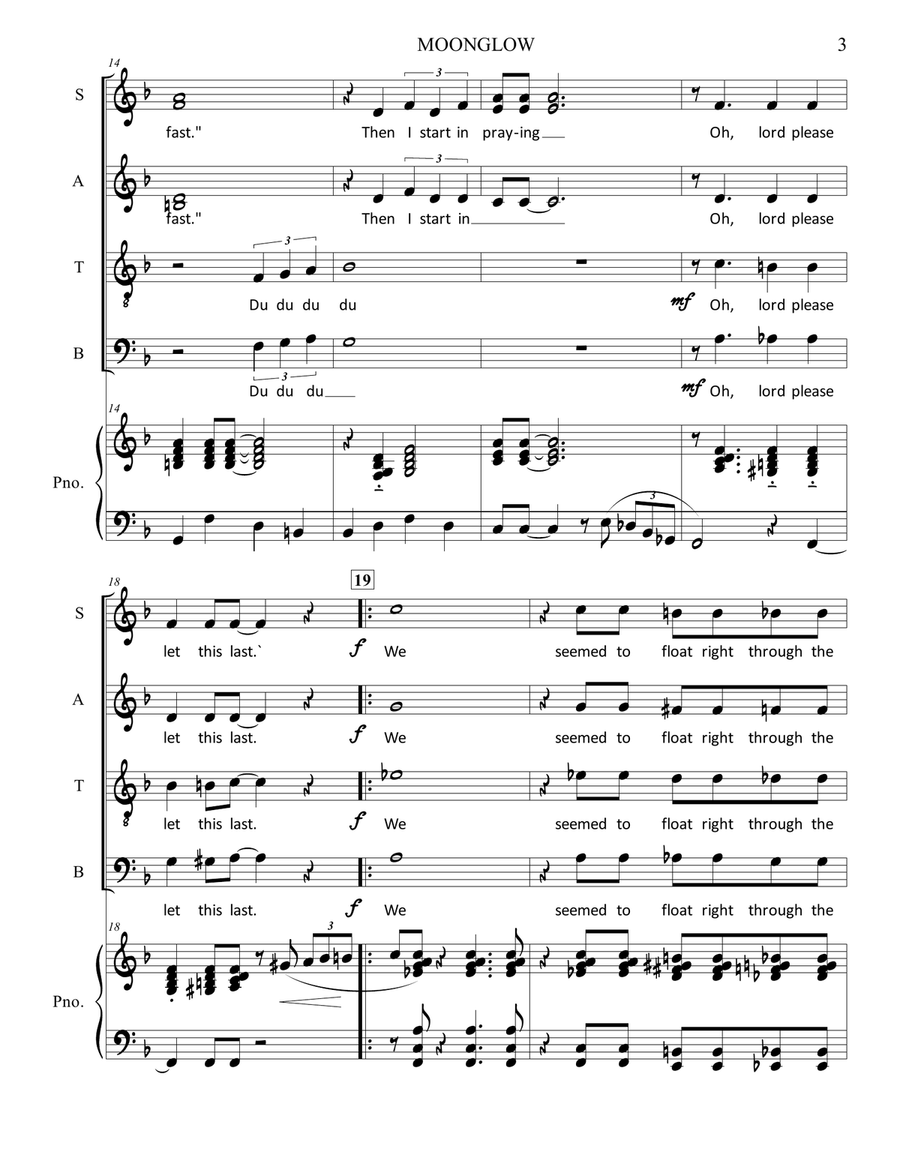Moonglow Moonglow 4-Part scores gallery preview page 3