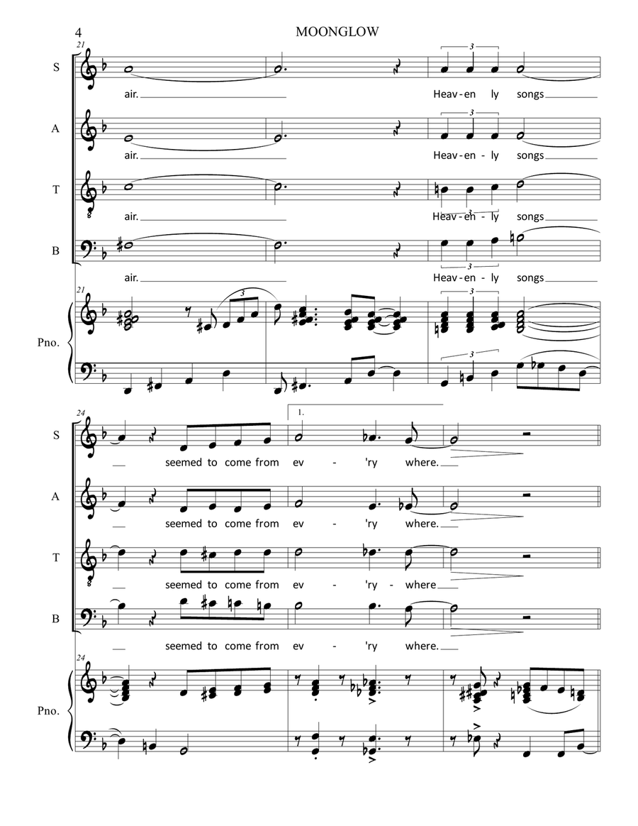Moonglow Moonglow 4-Part scores gallery preview page 4