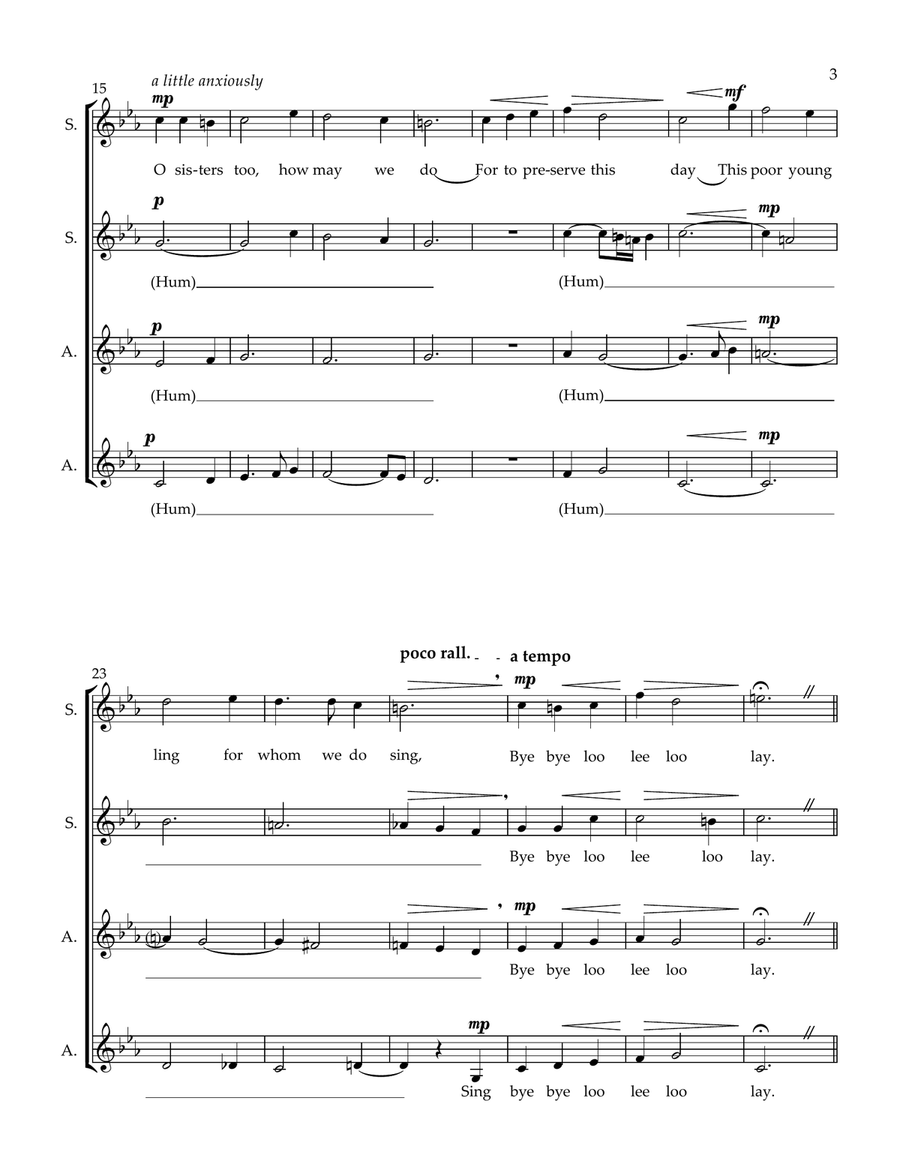 COVENTRY CAROL (SSAA chorus, a cappella) SSAA scores gallery preview page 3