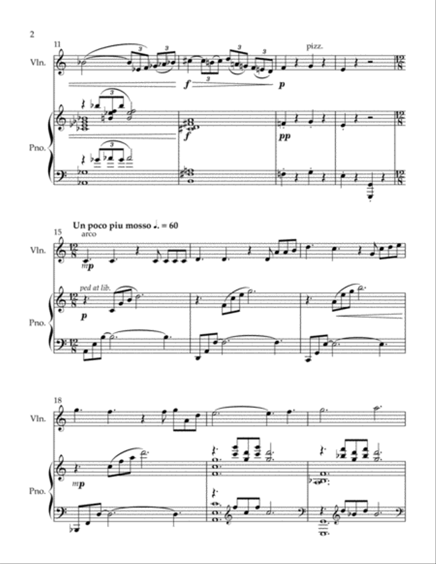 Healing (first movement) Violin scores gallery preview page 5