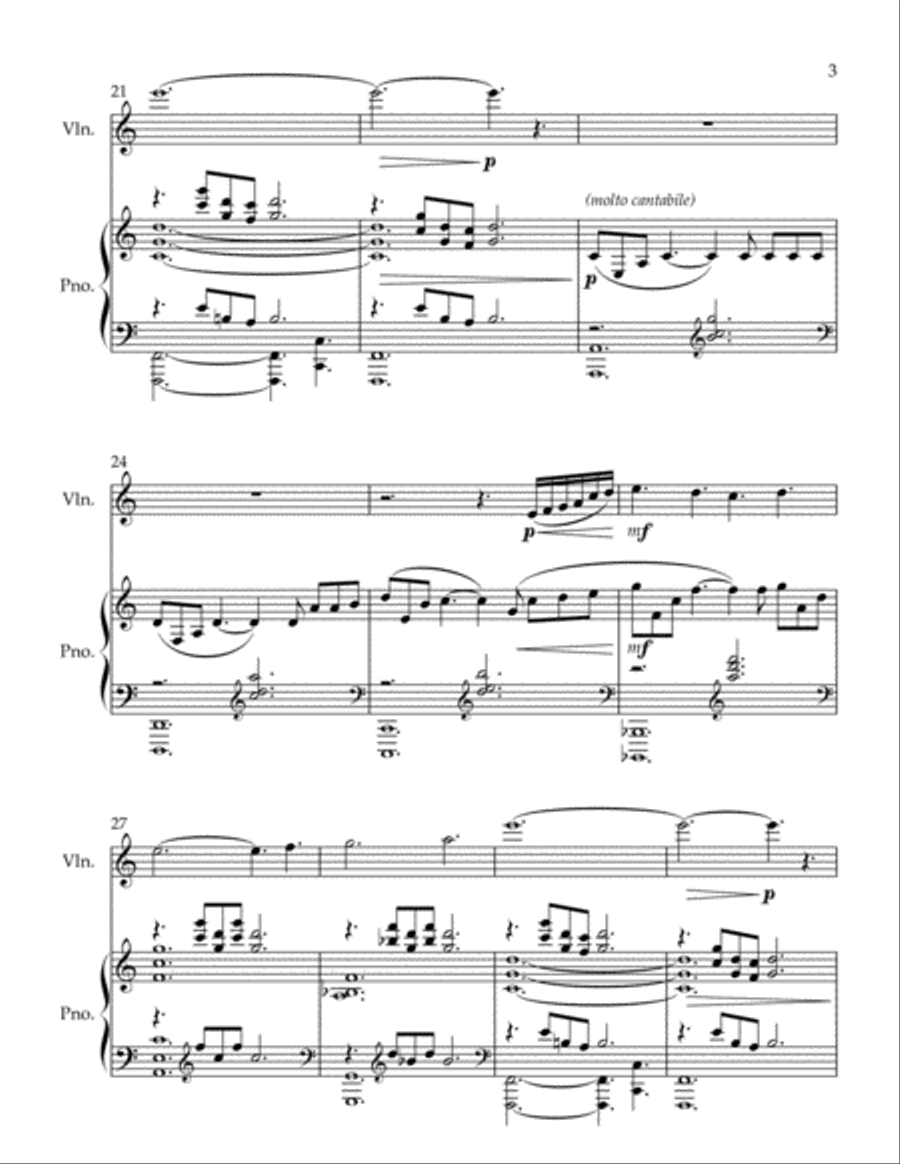 Healing (first movement) Violin scores gallery preview page 6