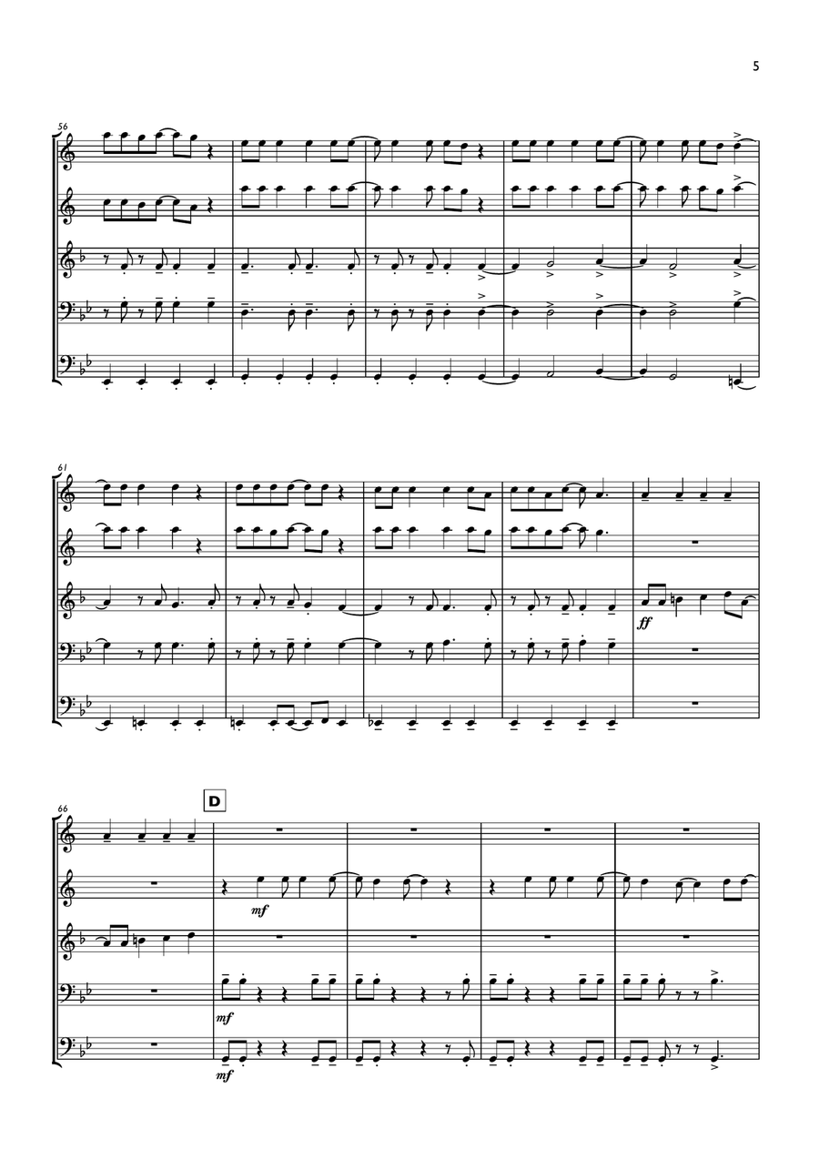 The Pretender The Pretender Brass Ensemble scores gallery preview page 5