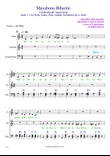 Mayabono Biharini Horini | A Tagore Song | Sheet Music in C
