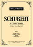 Schubert, Gute Nacht from Winterreise. Arranged for SATB and Piano with Wind-Instruments ad lib. Set
