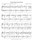 I Need Thee Every Hour - piano solo with lyrics and chords