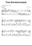 The Entertainer (Simplified Level 5) with note names and finger numbers