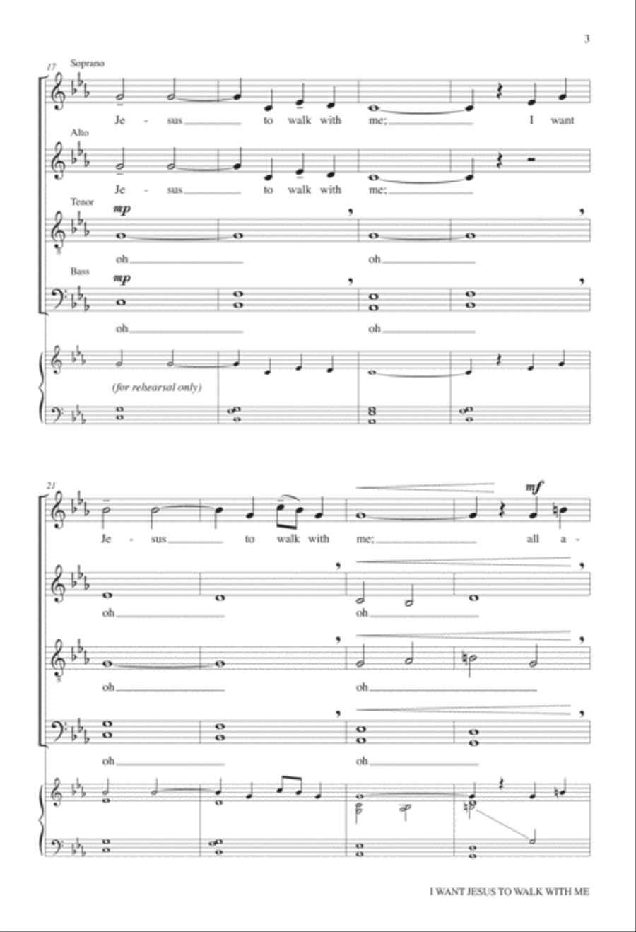 I Want Jesus to Walk With Me Divisi scores gallery preview page 4