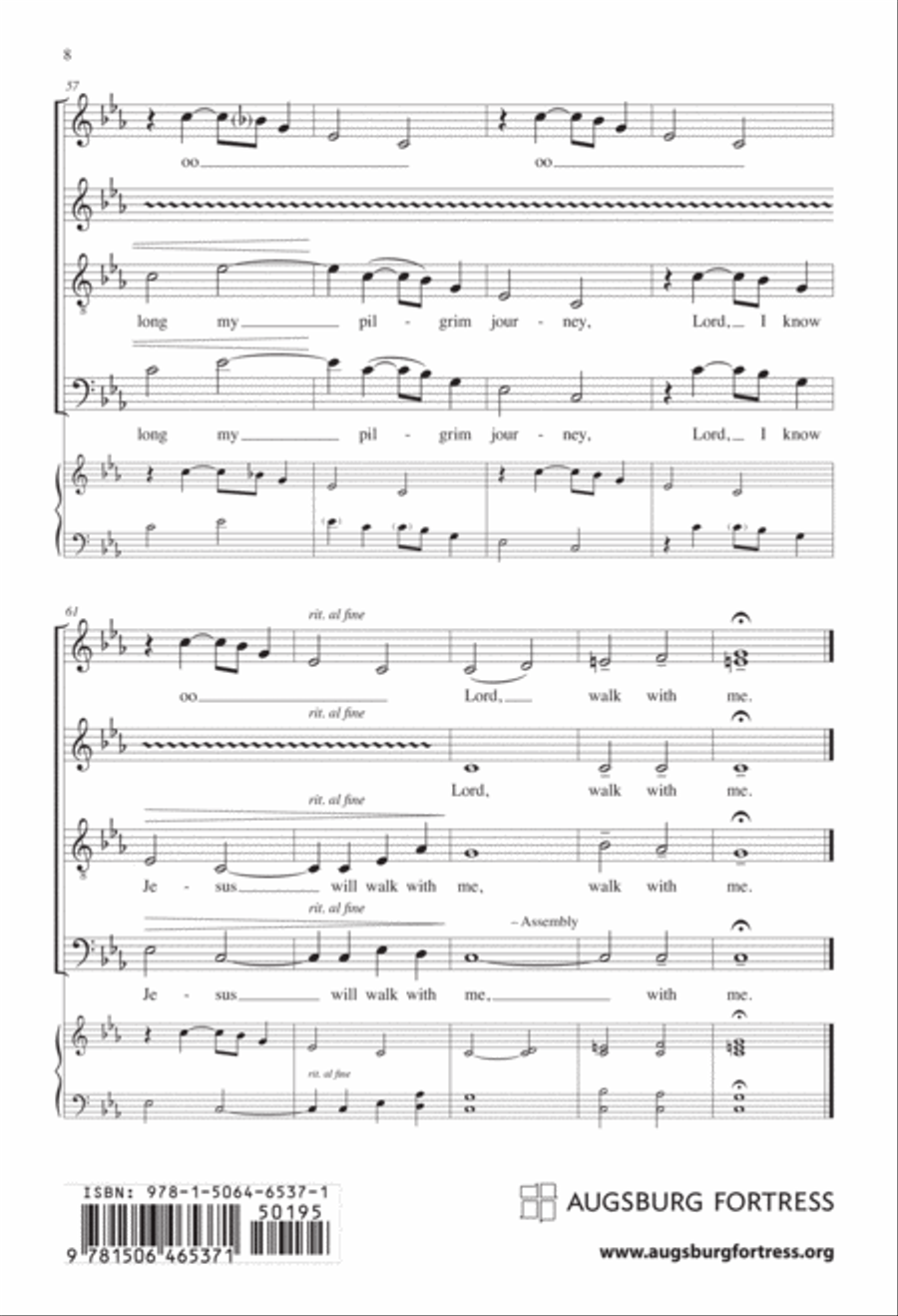 I Want Jesus to Walk With Me Divisi scores gallery preview page 5