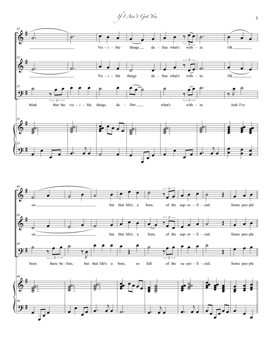 If I Ain't Got You If I Ain't Got You 3-Part scores gallery preview page 3