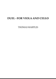 Duel: for Viola and Cello - Full Score