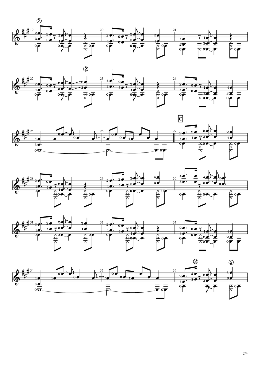 Lawang (Solo Guitar Score) Guitar Solo scores gallery preview page 2