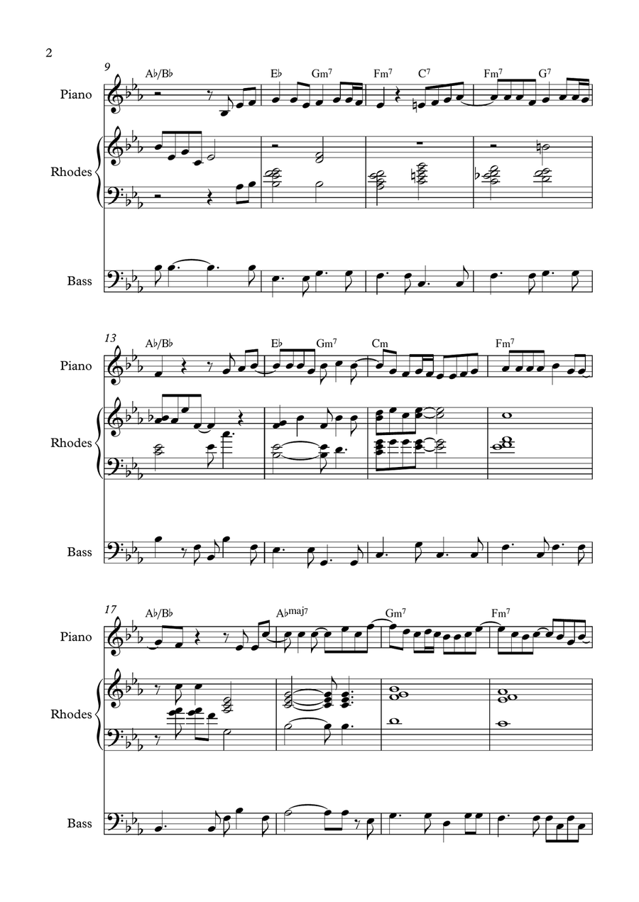 How Deep Is Your Love from the Motion Picture SATURDAY NIGHT FEVER - Score Only Small Ensemble scores gallery preview page 2