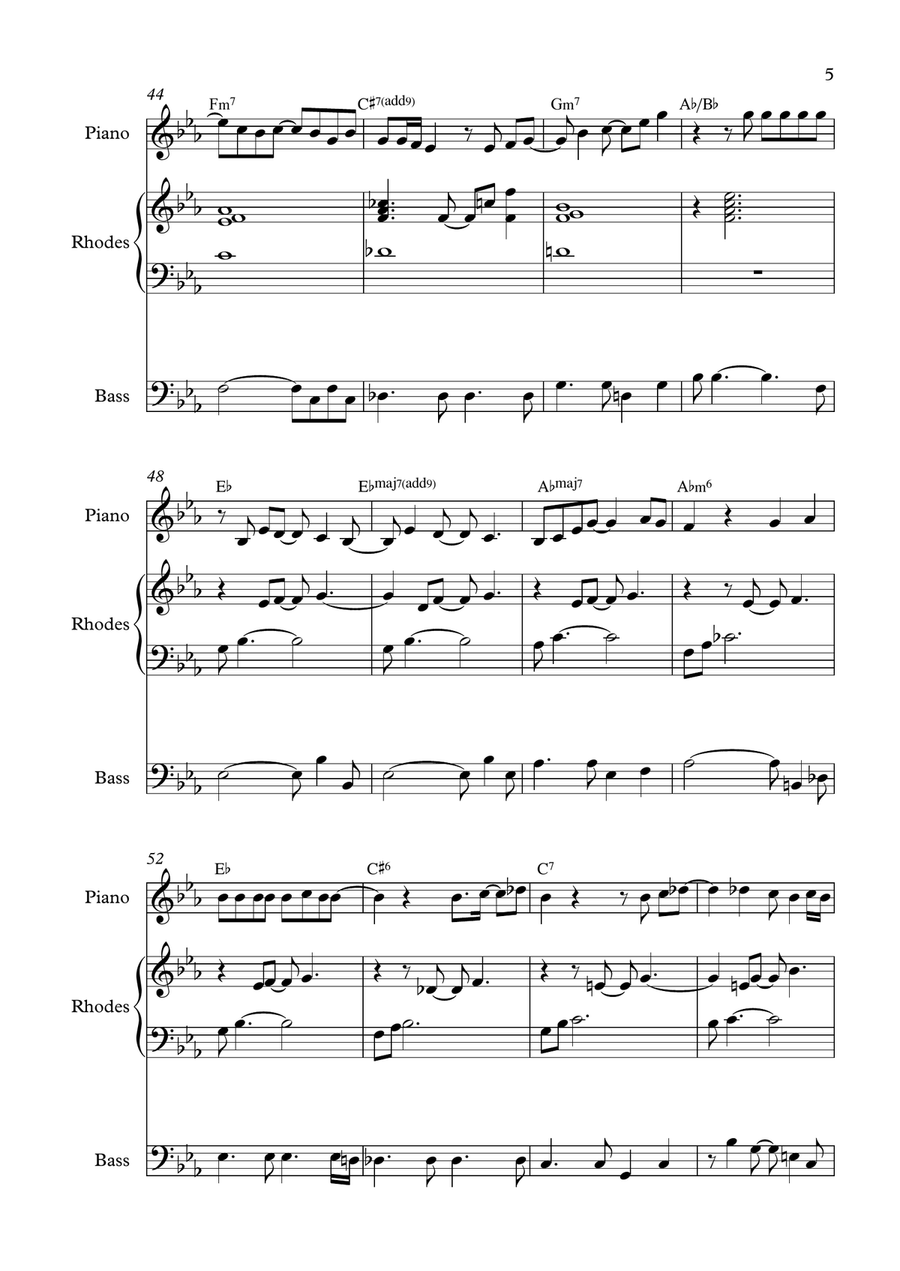 How Deep Is Your Love from the Motion Picture SATURDAY NIGHT FEVER - Score Only Small Ensemble scores gallery preview page 5