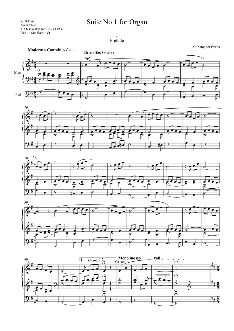 Suite No 1 for Organ Suite No 1 for Organ Organ Solo scores gallery preview page 2