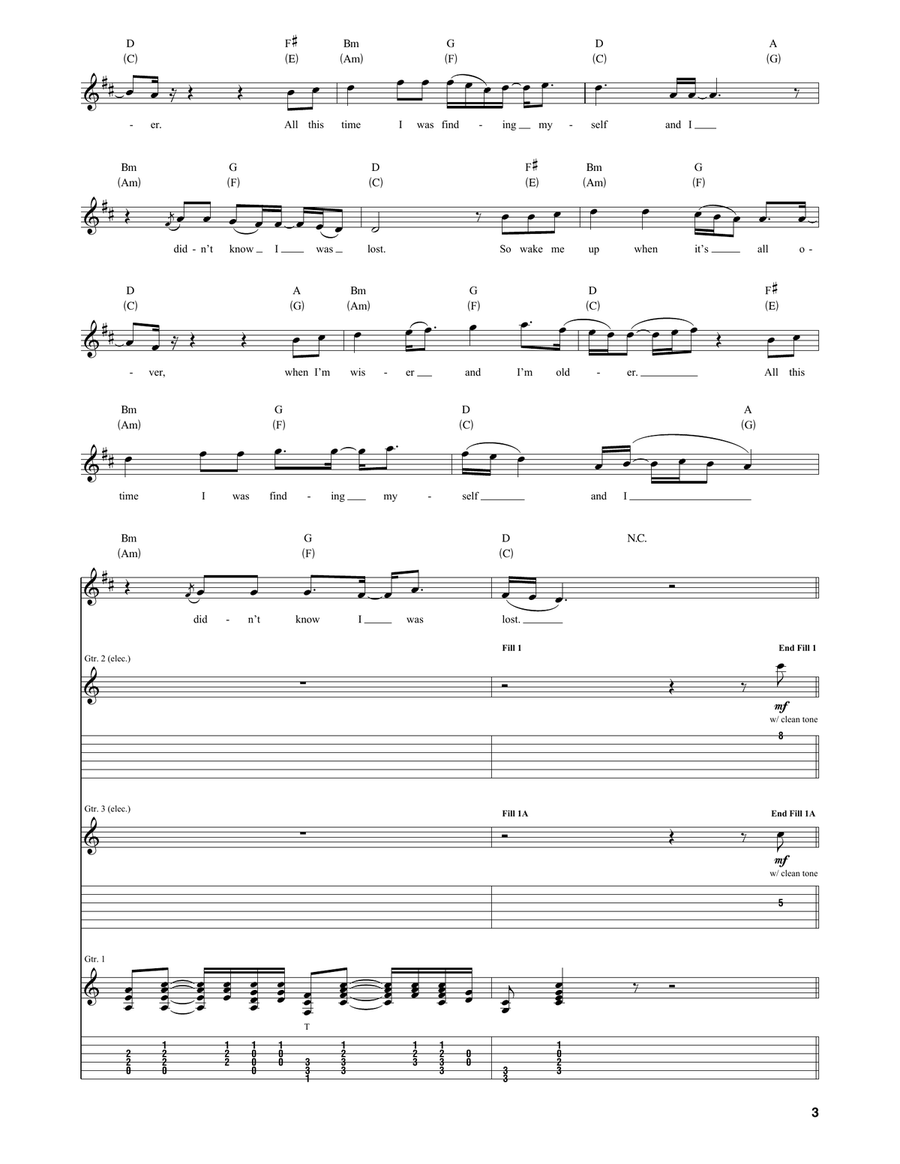 Wake Me Up Wake Me Up Acoustic Guitar scores gallery preview page 3