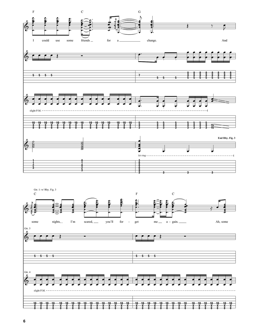 Some Nights Acoustic Guitar scores gallery preview page 6