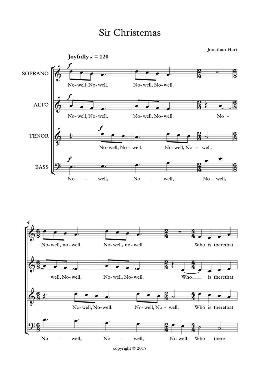 Sir Christemas Sir Christemas 4-Part scores gallery preview page 2