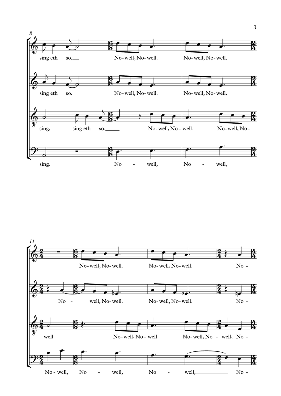 Sir Christemas Sir Christemas 4-Part scores gallery preview page 3