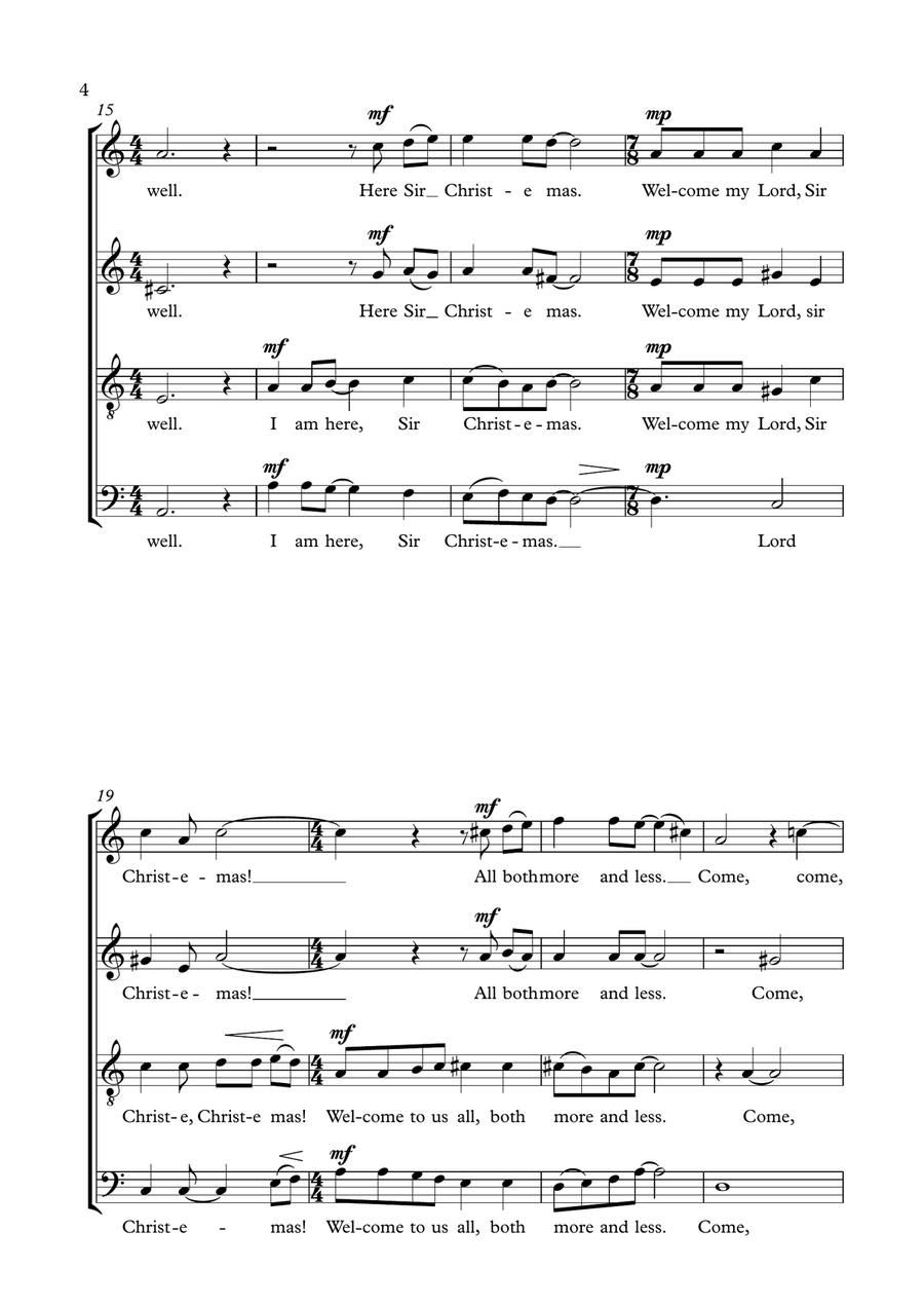 Sir Christemas Sir Christemas 4-Part scores gallery preview page 4