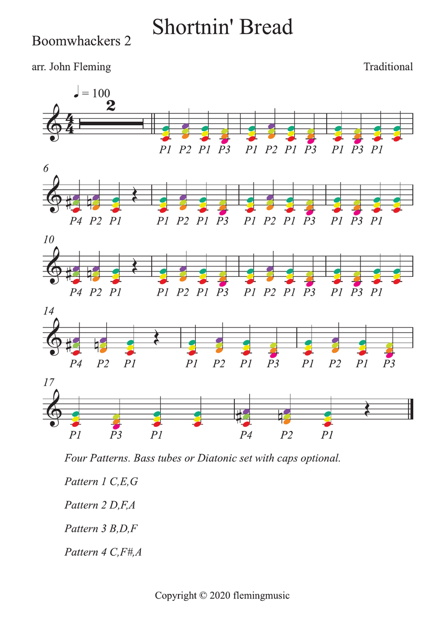 Shortnin' Bread (for Boomwhackers) Part scores gallery preview page 3