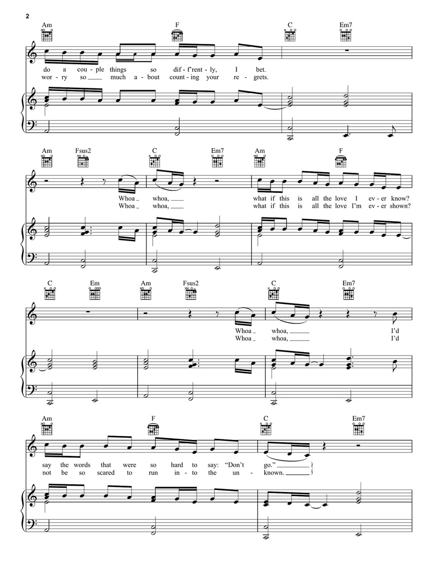 What If This Is All The Love You Ever Get? Piano, Vocal, Guitar scores gallery preview page 2