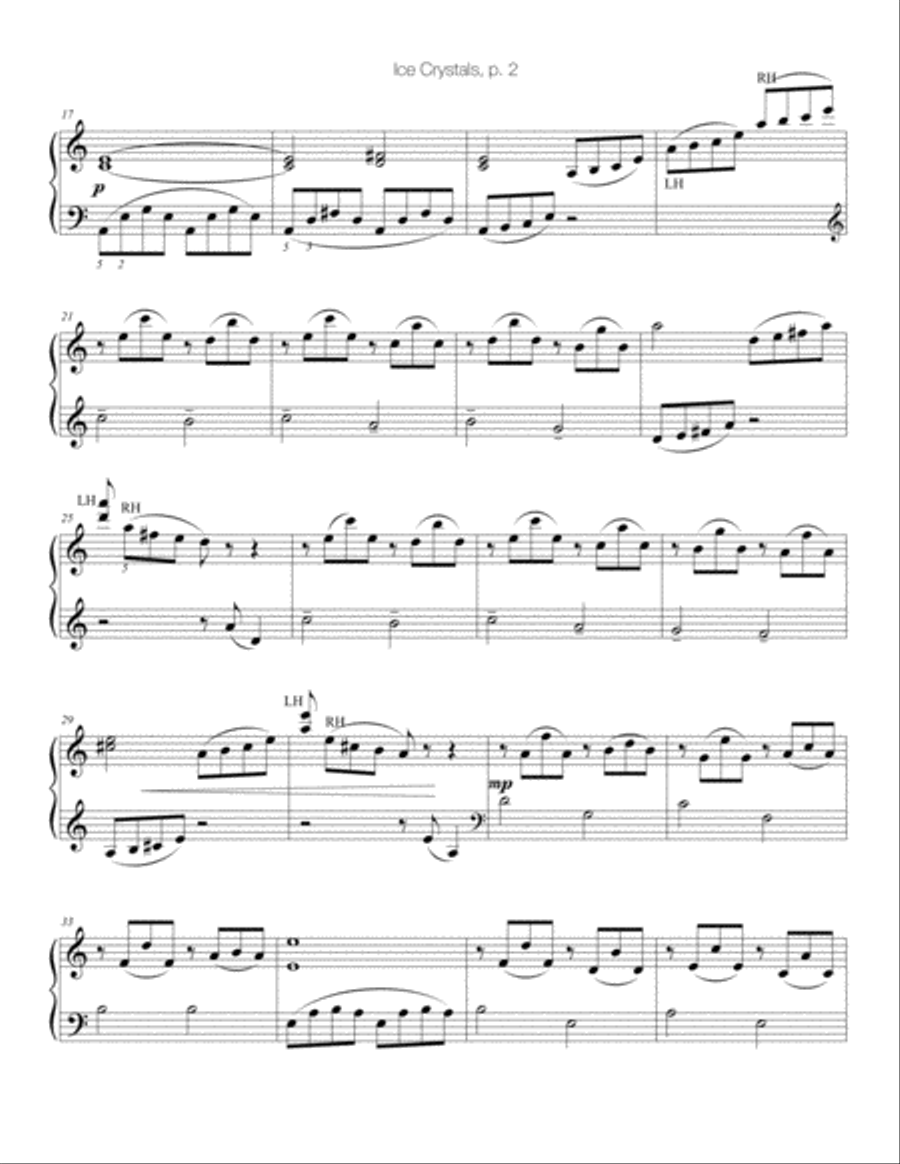Ice Crystals Piano Solo scores gallery preview page 2
