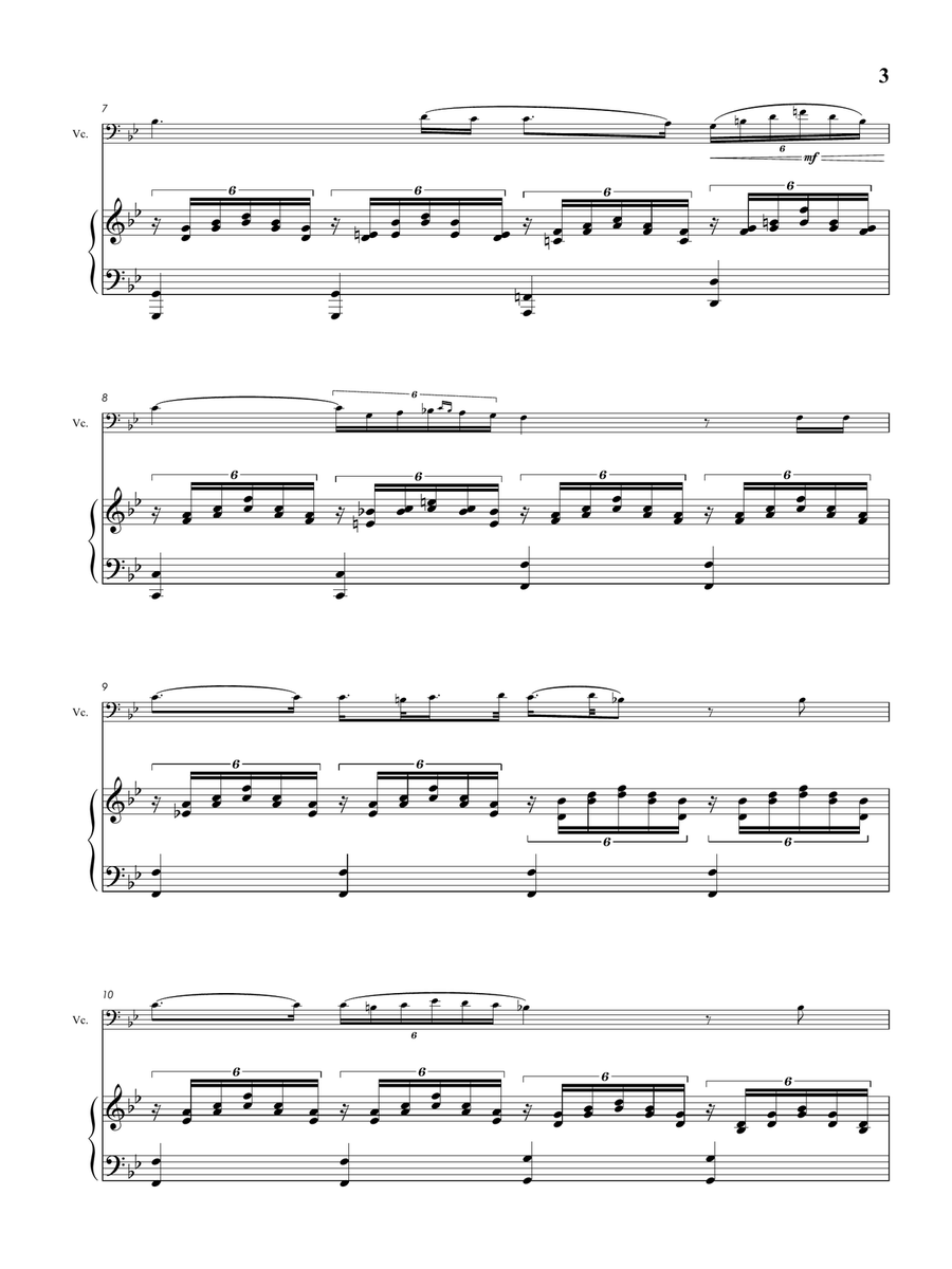 Ave Maria (Ellens Gesang III, D839, Op. 52 n º 6) for Violoncello and Piano - as played by YO YO MA Piano scores gallery preview page 4
