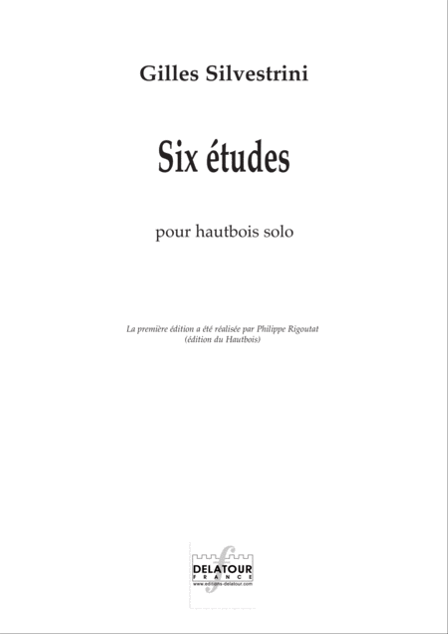 Six etudes pour hautbois solo - E-score English Horn scores gallery preview page 2