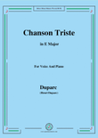 Duparc-Chanson Triste in E Major mini preview