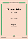 Duparc-Chanson Triste in D Major mini preview