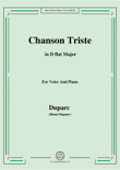 Duparc-Chanson Triste in D flat Major mini preview