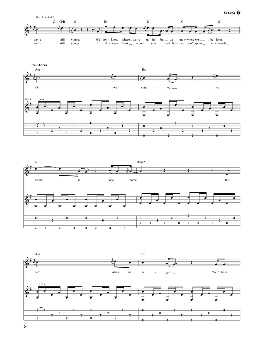 Sweet Creature Sweet Creature Acoustic Guitar scores gallery preview page 2