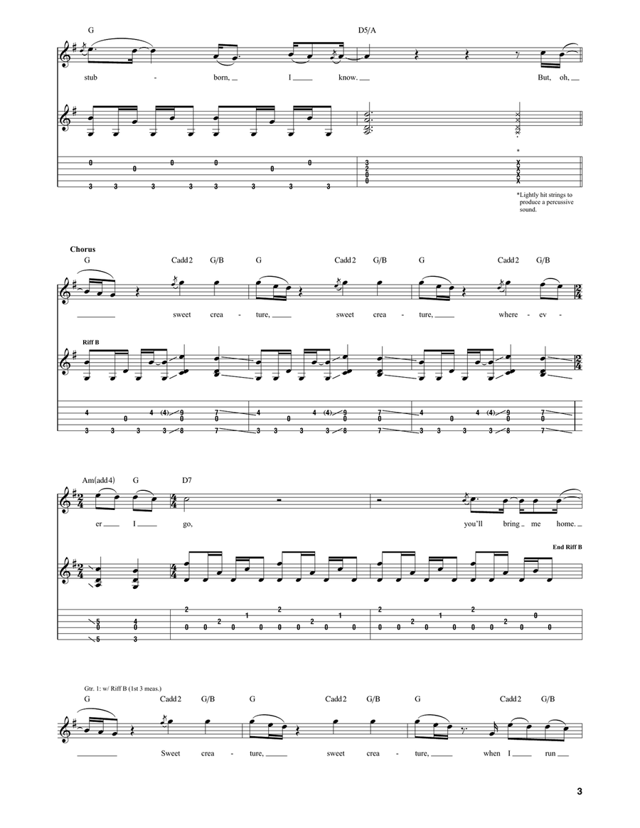 Sweet Creature Sweet Creature Acoustic Guitar scores gallery preview page 3