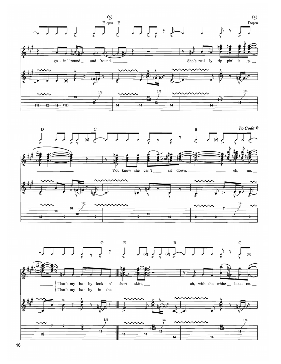 White Boots White Boots Electric Guitar scores gallery preview page 4