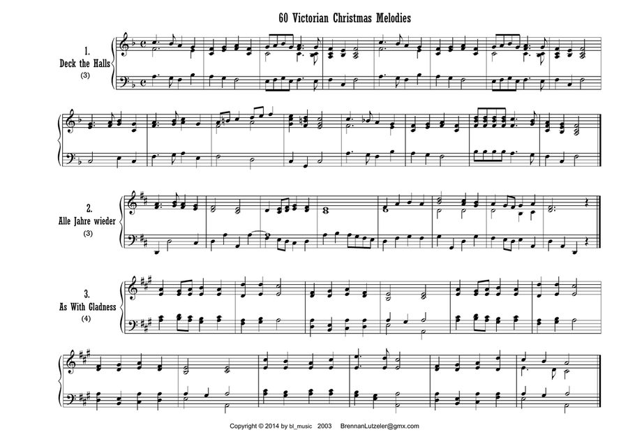 Victorian Christmas Melodies for Harmonium or American Reed Organ Small Ensemble scores gallery preview page 2