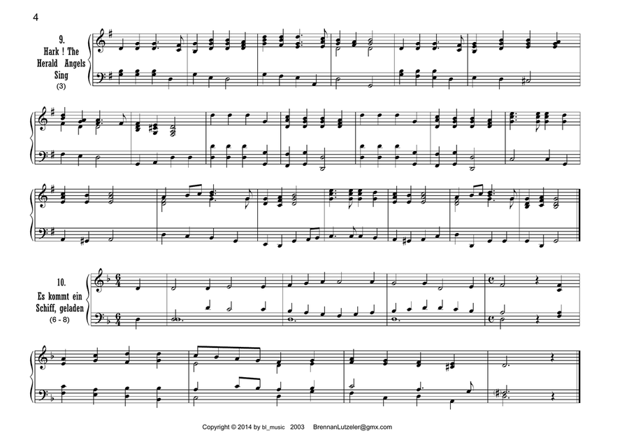 Victorian Christmas Melodies for Harmonium or American Reed Organ Small Ensemble scores gallery preview page 5