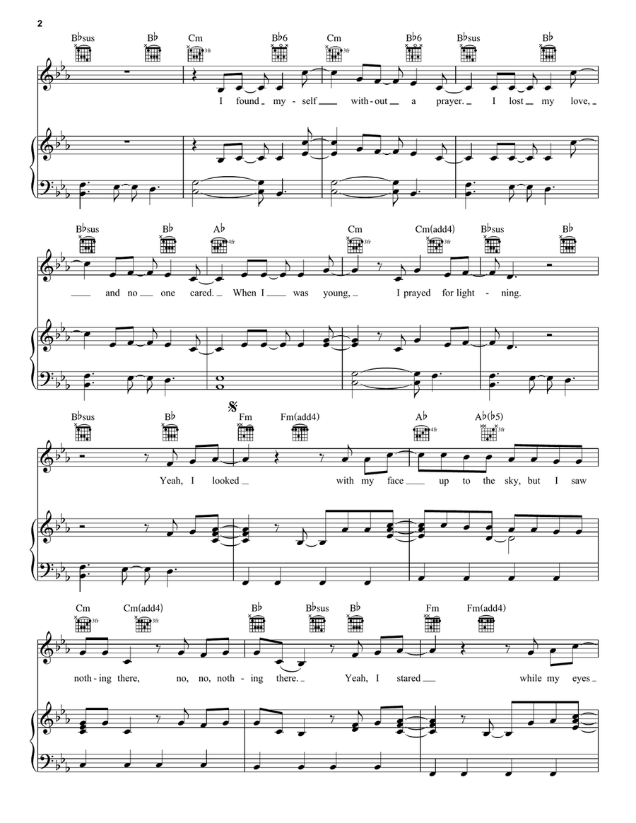Sine From Above Sine From Above Piano, Vocal, Guitar scores gallery preview page 2
