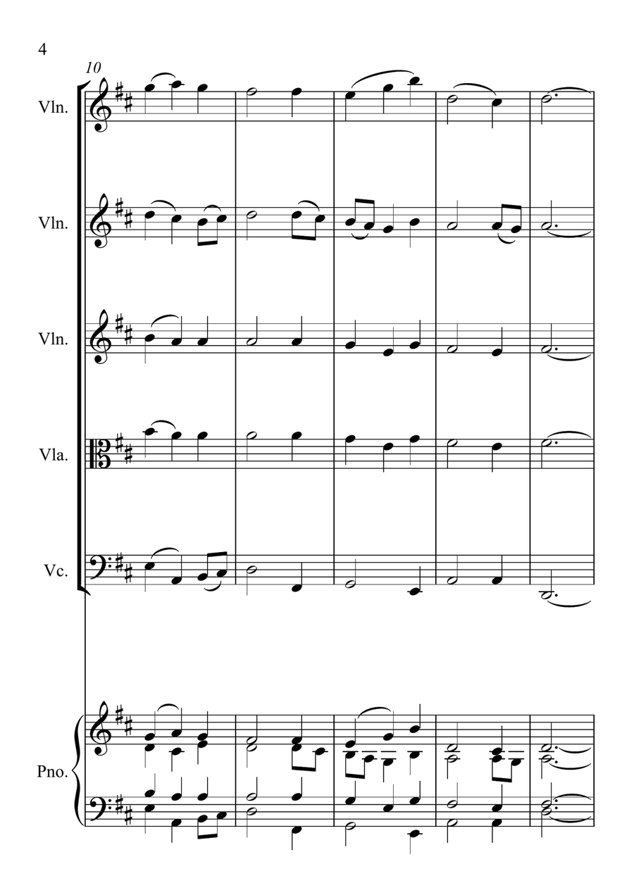 The Lord's my Shepherd The Lord's my Shepherd Piano Quintet scores gallery preview page 4