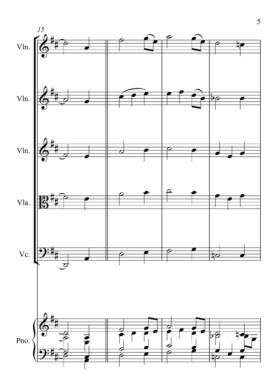 The Lord's my Shepherd The Lord's my Shepherd Piano Quintet scores gallery preview page 5