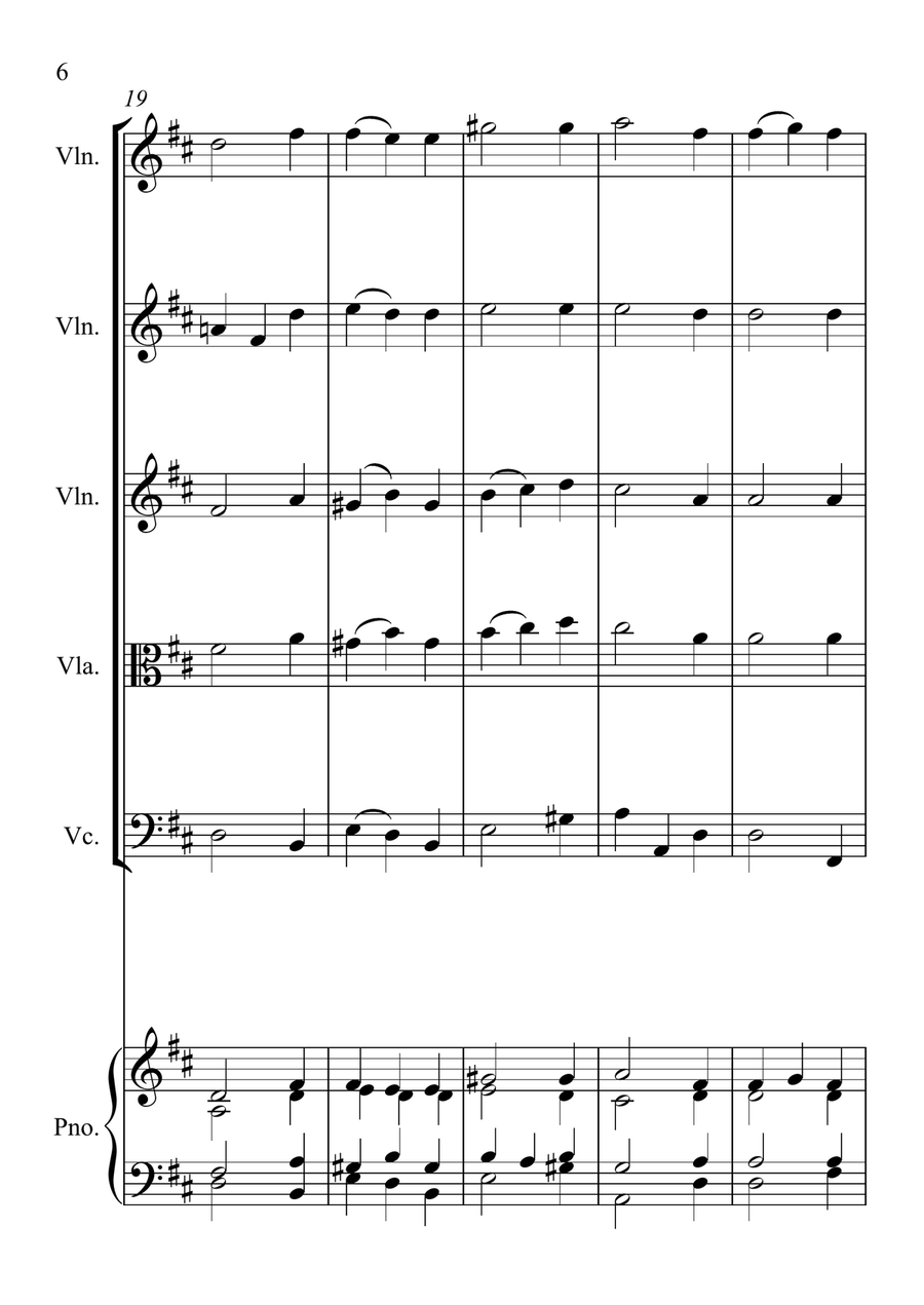 The Lord's my Shepherd The Lord's my Shepherd Piano Quintet scores gallery preview page 6